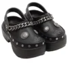Stomp Clog „Black“ s ozdobami