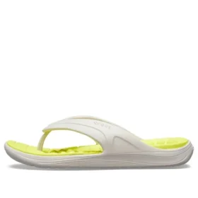 Stylové žabky Reviva s kulatou špičkou „White Yellow“