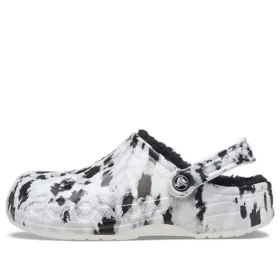Unisexové bačkory Baya Lined Clog s fleecovou podšívkou „White Grey“