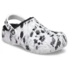 Unisexové bačkory Baya Lined Clog s fleecovou podšívkou „White Grey“