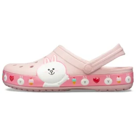 Unisexové sandály Crocs x Line Friends v barvě Beach Pink