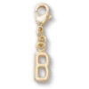 Zlatý přívěsek s písmenem B – ozdoby Jibbitz™