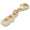 Zlatý přívěsek s písmenem B – ozdoby Jibbitz™