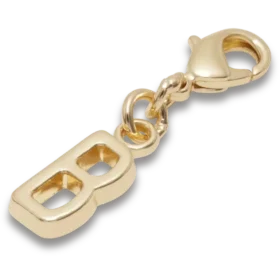 Zlatý přívěsek s písmenem B – ozdoby Jibbitz™
