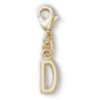 Zlatý přívěsek s písmenem D – ozdoby Jibbitz™