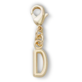 Zlatý přívěsek s písmenem D – ozdoby Jibbitz™