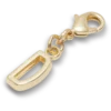 Zlatý přívěsek s písmenem D – ozdoby Jibbitz™