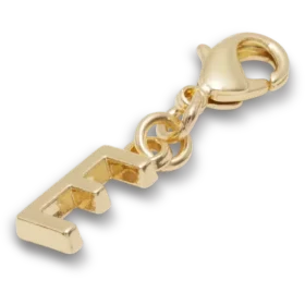 Zlatý přívěsek s písmenem E – ozdoby Jibbitz™