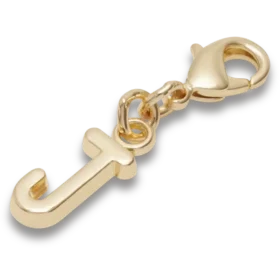 Zlatý přívěsek s písmenem J – ozdoby Jibbitz™
