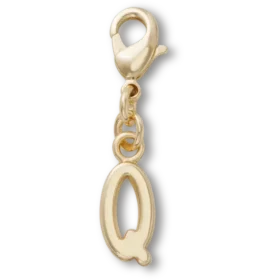 Zlatý přívěsek s písmenem Q – ozdoby Jibbitz™