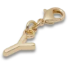 Zlatý přívěsek s písmenem Y – ozdoby Jibbitz™