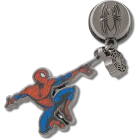 Závěsný ozdobný přívěsek na boty Jibbitz™ s motivem pavučiny a Spider-Mana